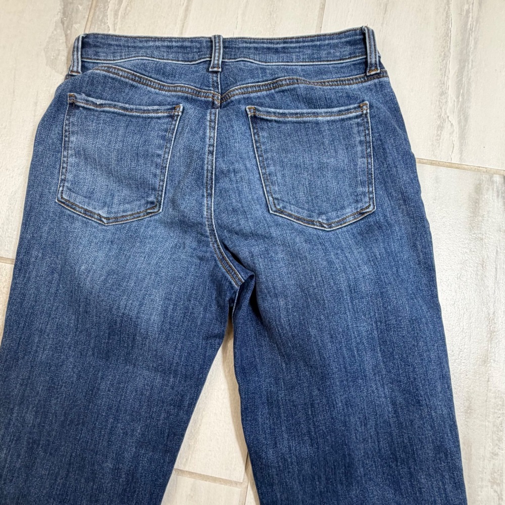 Kut from the Kloth Kelsey Fab Ab Ankle Flare Jeans High Rise Blue Size 8 - Picture 7 of 8